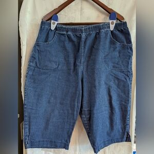 croft & barrow Blue Cropped Stretch Denim Capris